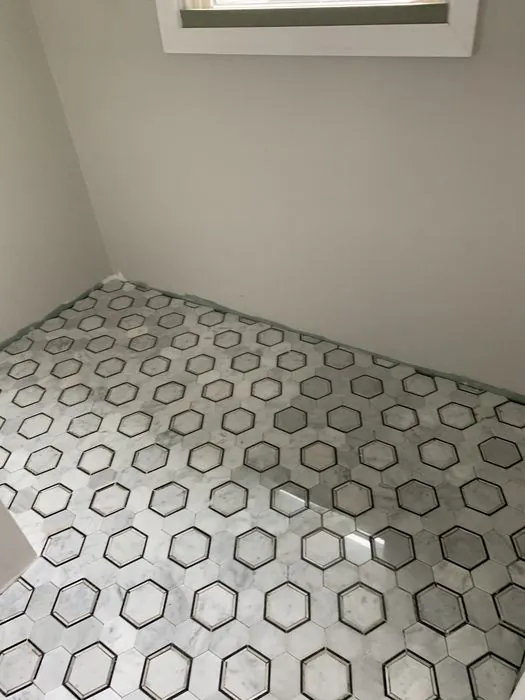 Designer Shower and Hex Tile Bath — C P Renovations project photo 4