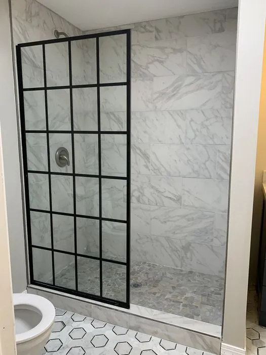 Designer Shower and Hex Tile Bath — C P Renovations project photo 9