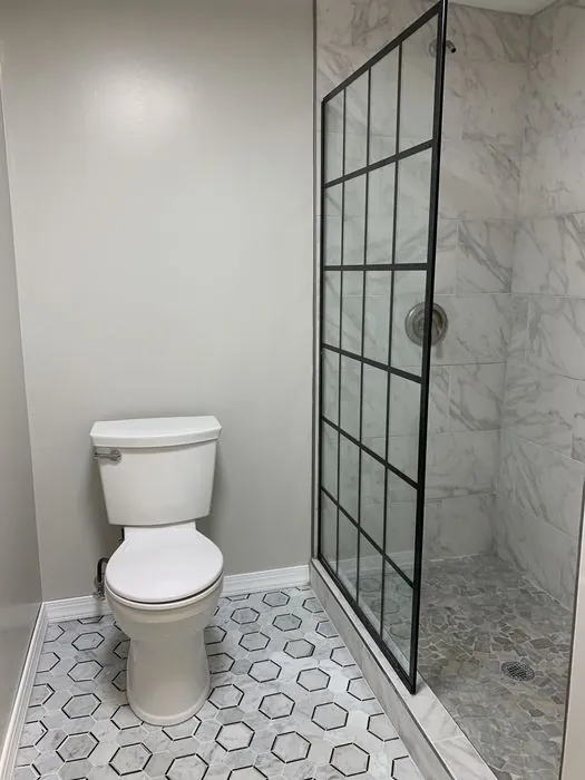Designer Shower and Hex Tile Bath — C P Renovations project photo 10