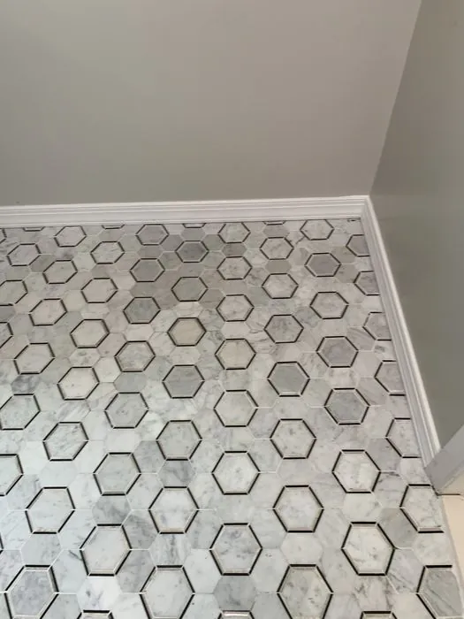 Designer Shower and Hex Tile Bath — C P Renovations project photo 12